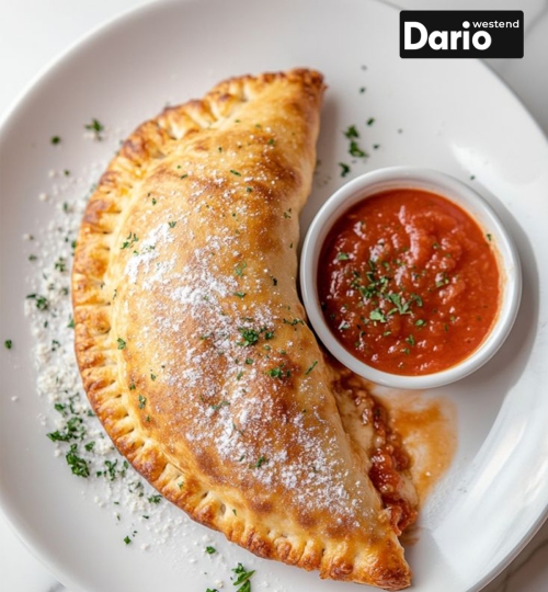  Calzones with Sauce Served at Dario Pizzeria West End 